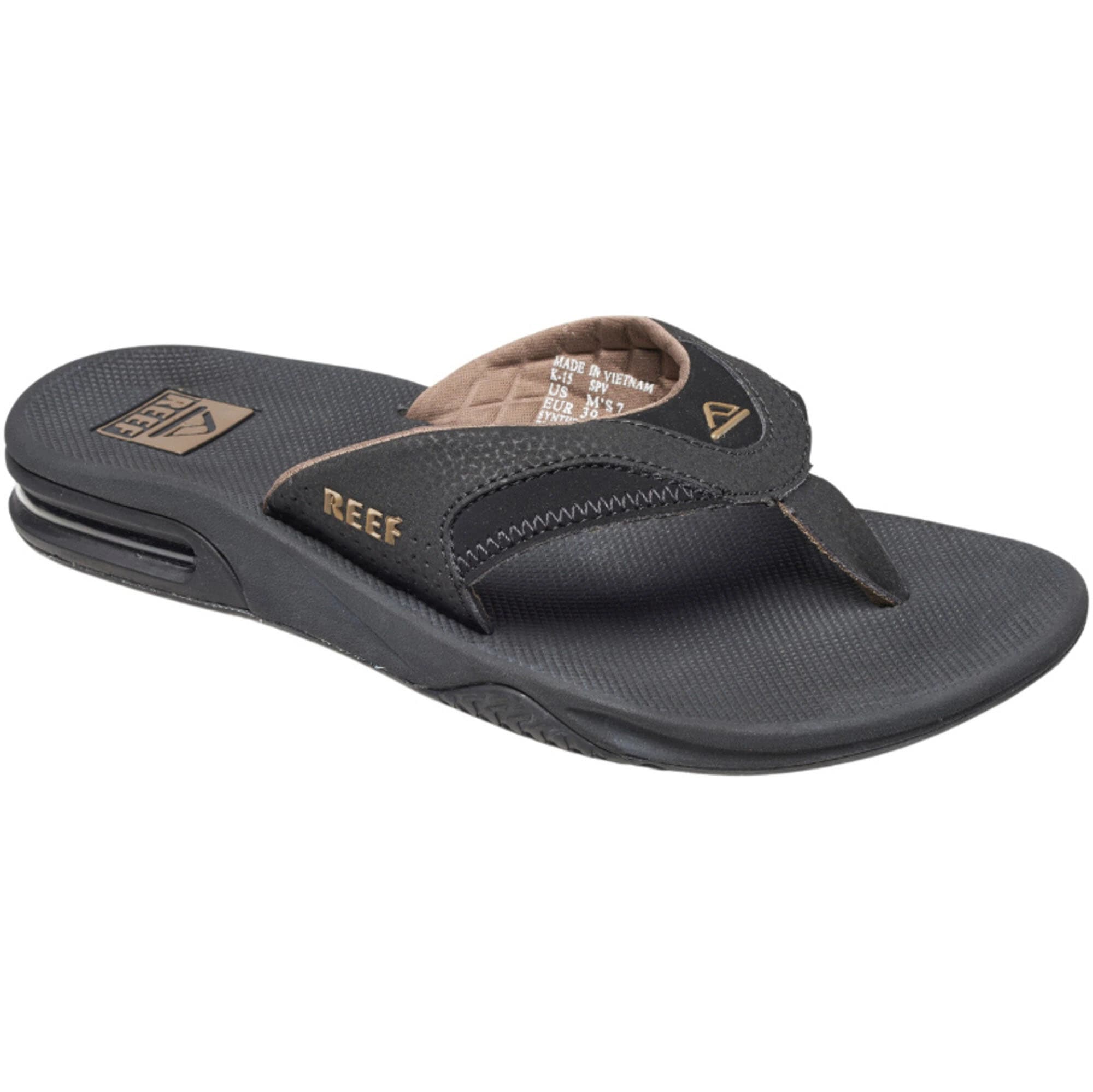 Reef Mens Fanning Black/Brown Sandals – Waterboyz
