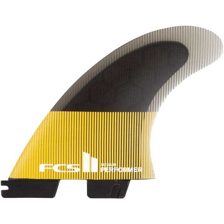 FCS II Performer PC Tri Fin Set Mango/Black – Waterboyz