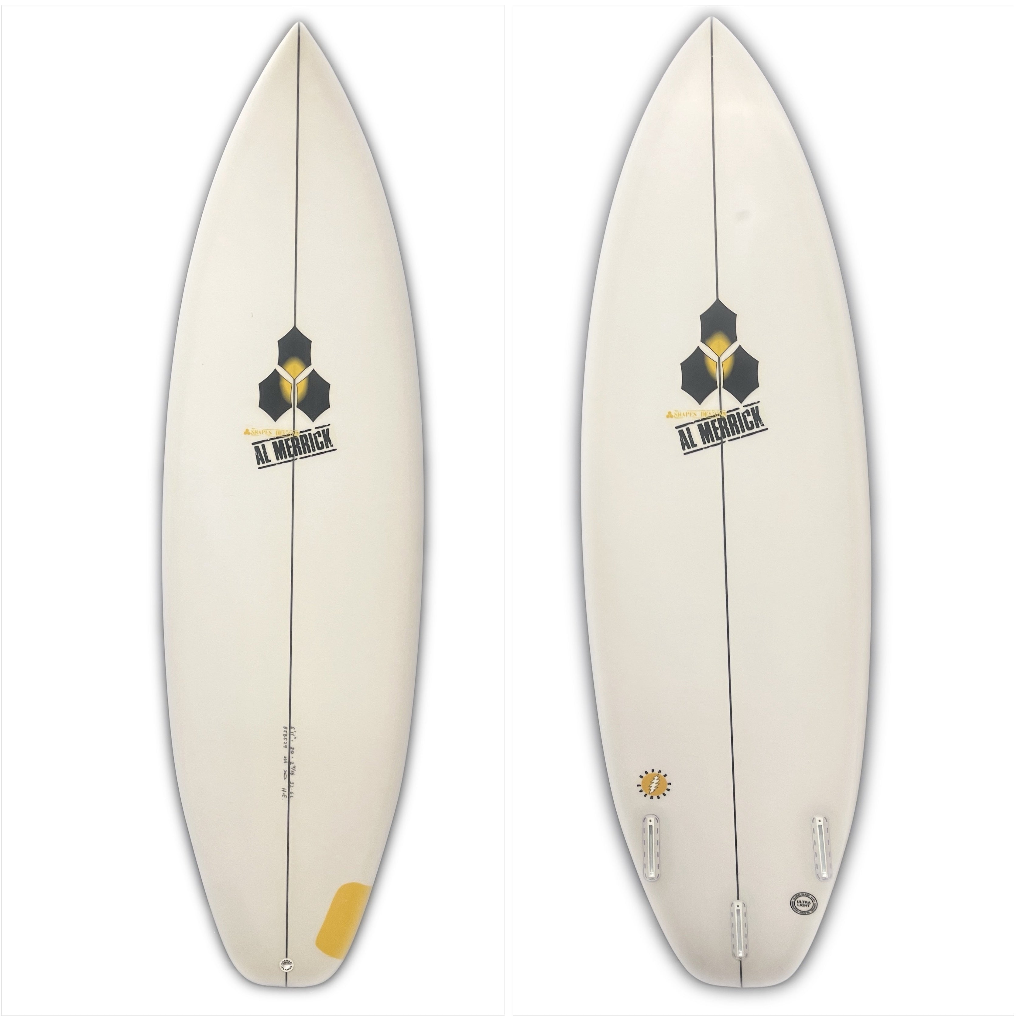 Al Merrick 5'11' Shortboard - Clear (futures) – Waterboyz