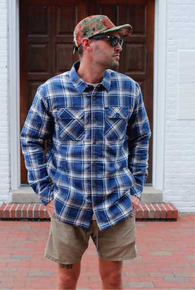 Waterboyz Stylo Quilted Flannel Navy