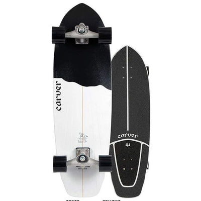 Carver CX Raw 32.5" Black Tip Compete Surf Skate