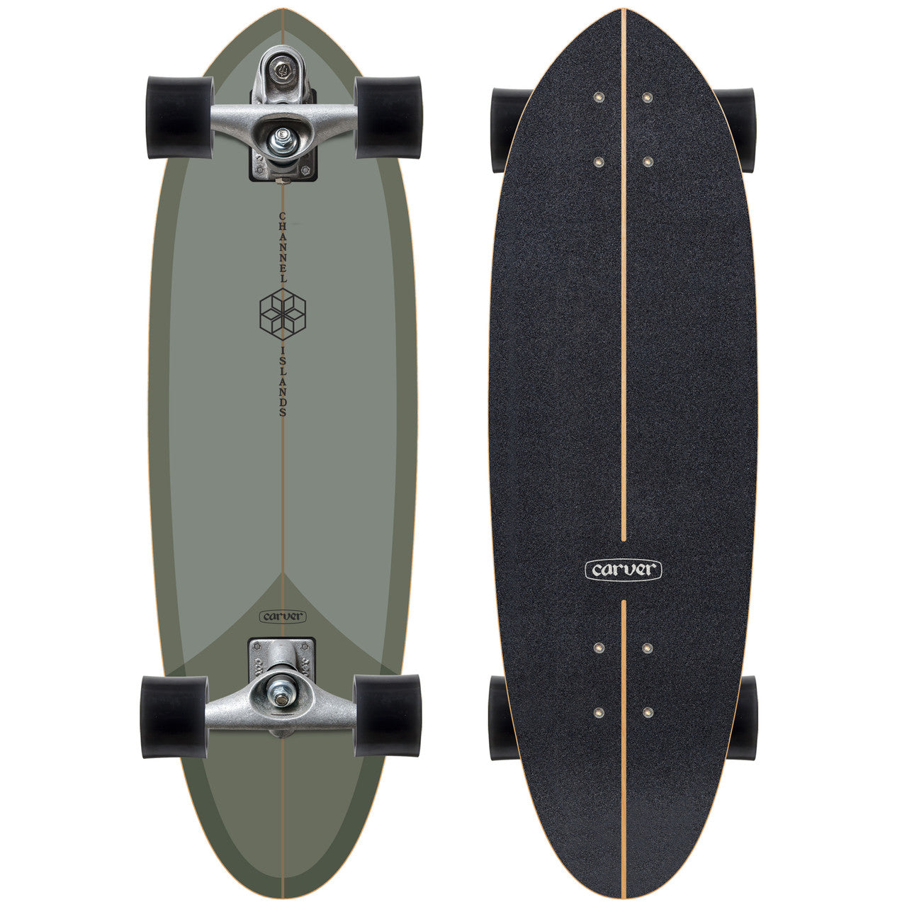 Carver x CI 32.5" Mid Sage C7 Raw SurfSkate Complete