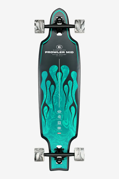 Globe Prowler Mid 34" Green Flames Cruiser