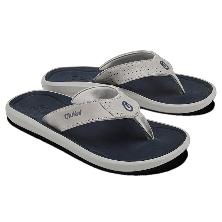 Olukai M Pili Ash/ Mood Indigo