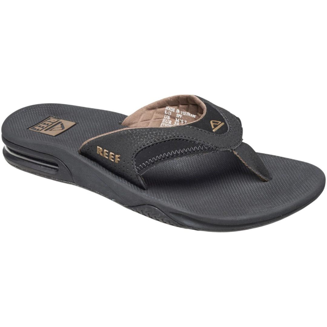 Reef Mens Fanning Black/Brown Sandals – Waterboyz display picture 1
