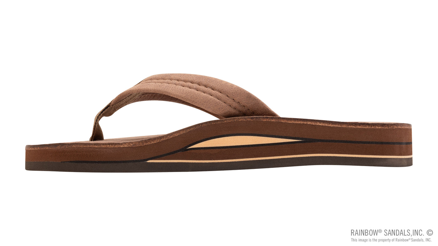 Rainbow M Wide Luxury Leather Nogales Wood Sandals