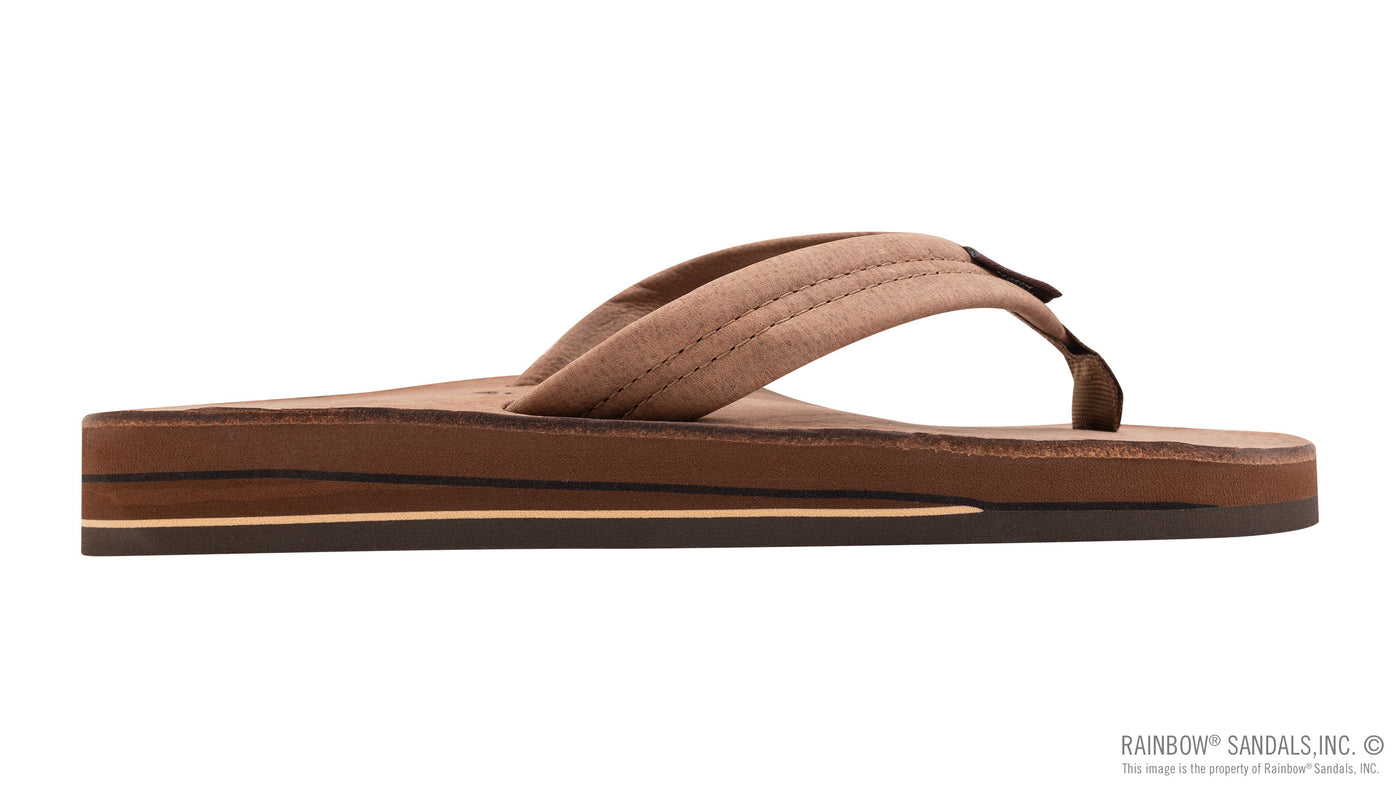 Rainbow M Wide Luxury Leather Nogales Wood Sandals