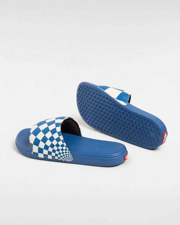Vans Men\'s Slide-On Blue Checkerboard Slides Sandals India Ink Navy VANS Comfort Sandals for Men | Mercari main image 3