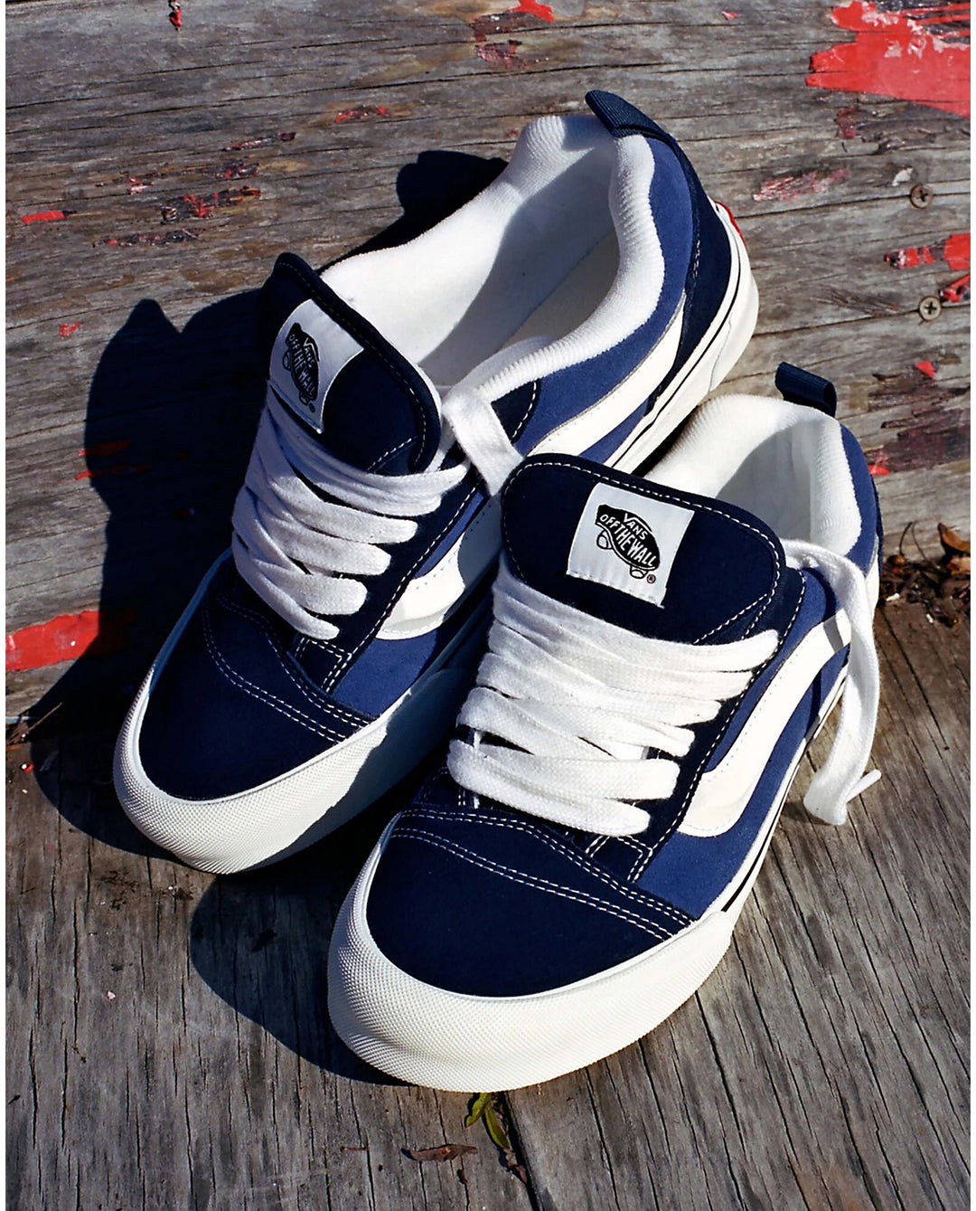 Vans Knu Skool Shoes Blue Navy/True White - Shoes Vans shop