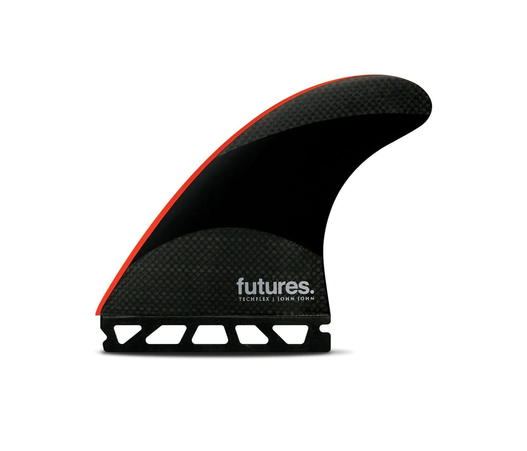 Futures JJ-2 Large TechFlex Thruster Fin Black/Red – Waterboyz
