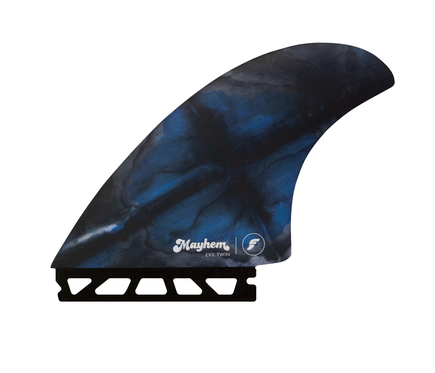 Futures Mayhem Large Evil Twin + 1 Fin Blue/Black