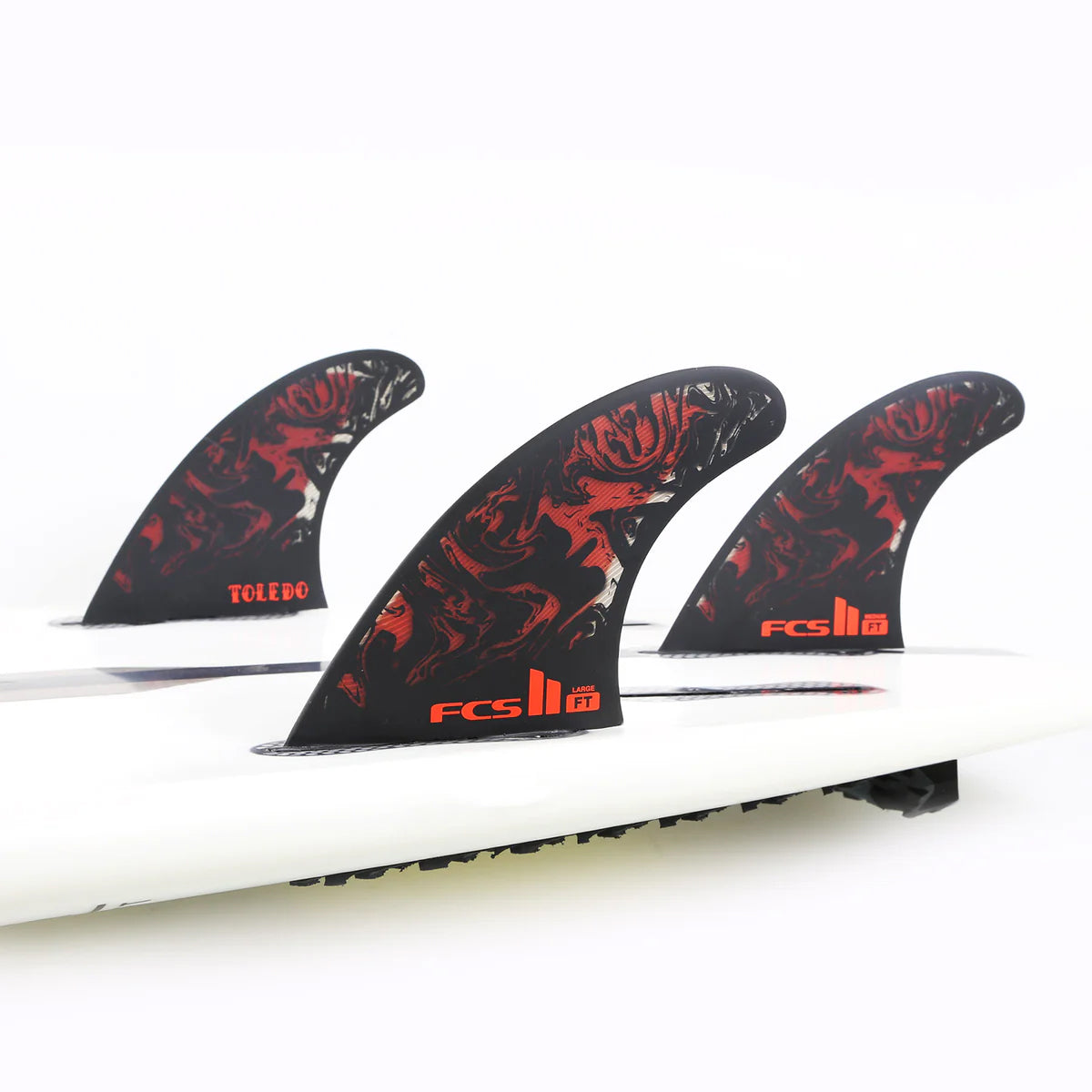 FCS II FT PC Tri Fin Set Black/Red