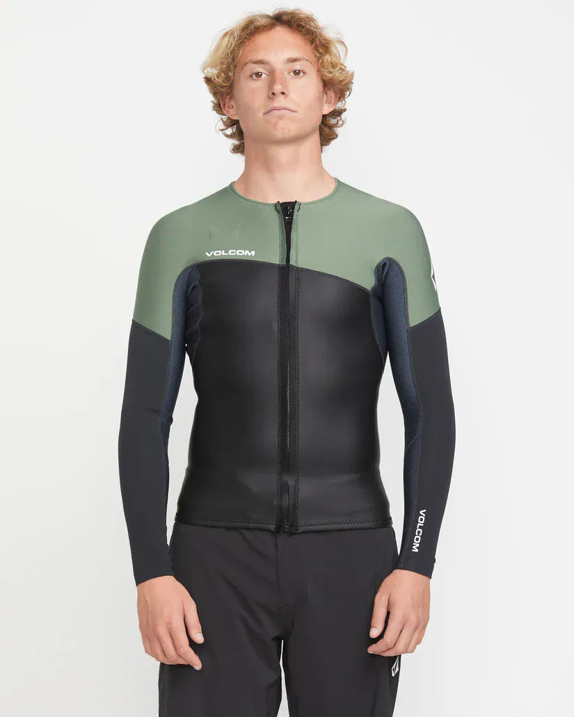 Volcom Modulator 1.5mm Front Zip Jacket - Light Olive – Waterboyz