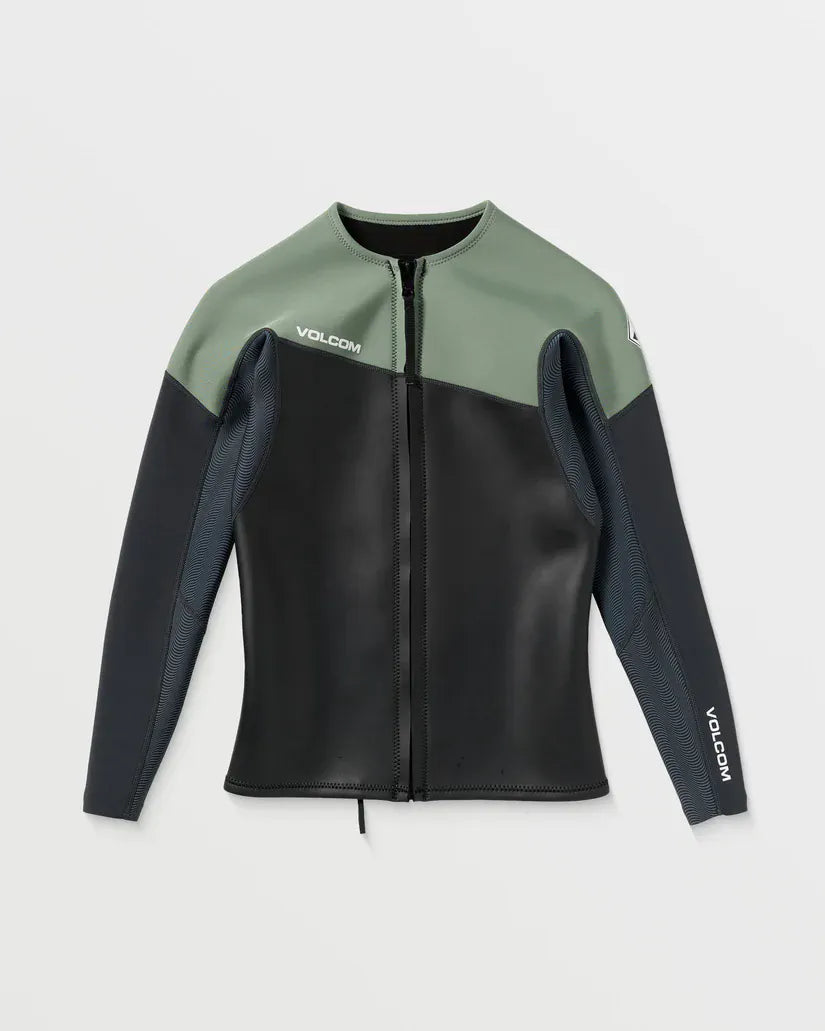 Volcom Modulator 1.5mm Front Zip Jacket - Light Olive – Waterboyz