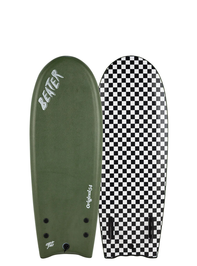 Beater 54" Orginal Twin Fin Miltary Green Surfboard