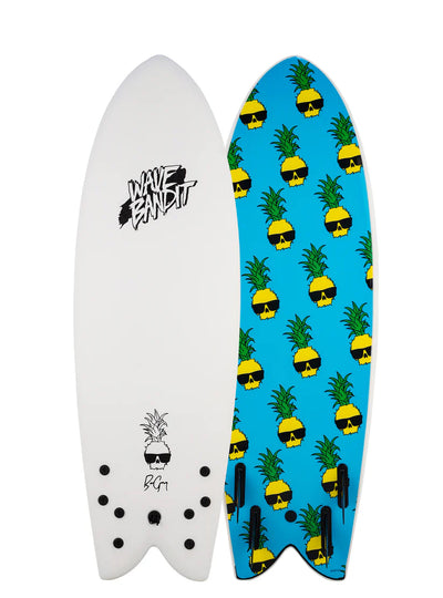 Ben Gravy 5'8" Retro Fish White Surfboard
