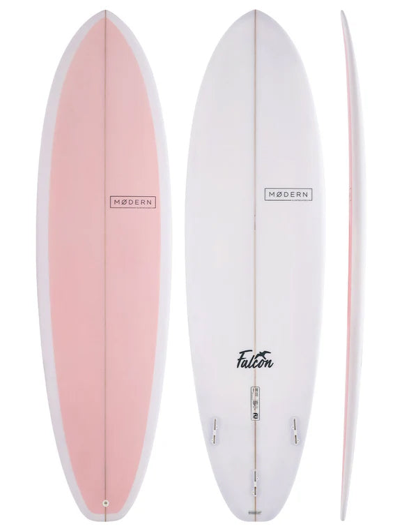 Modern 6'4" Falcon Candy Pink/White