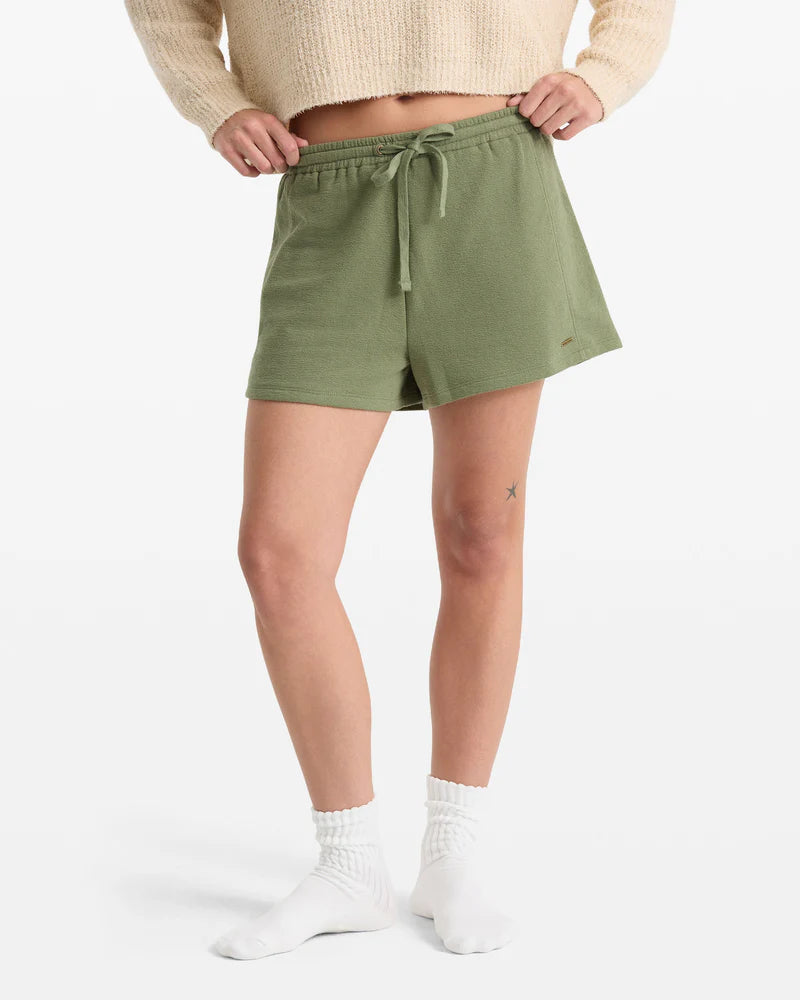 Volcom Girls Lived in Fleece Short - Moss Stone