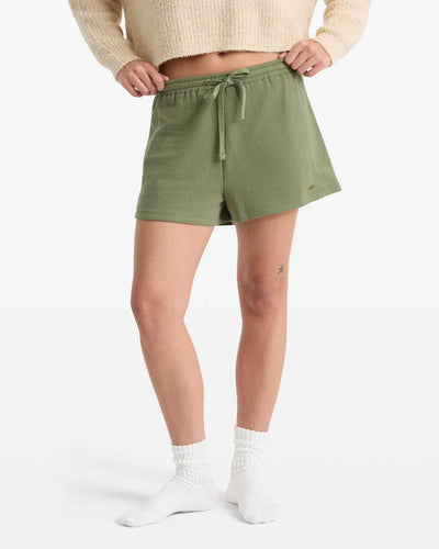 Volcom Girls Lived in Fleece Short - Moss Stone
