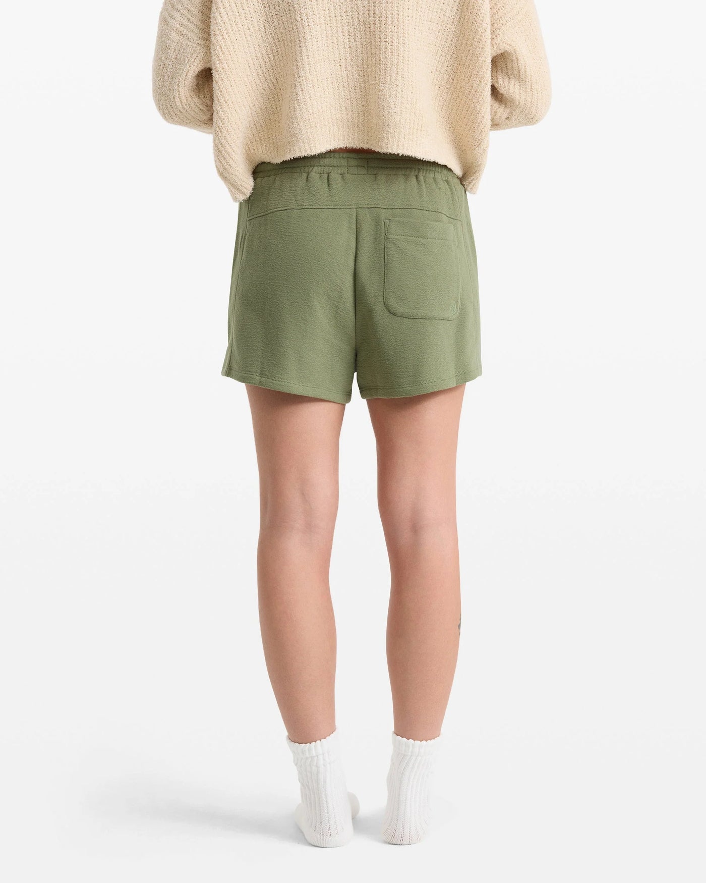 Volcom Girls Lived in Fleece Short - Moss Stone
