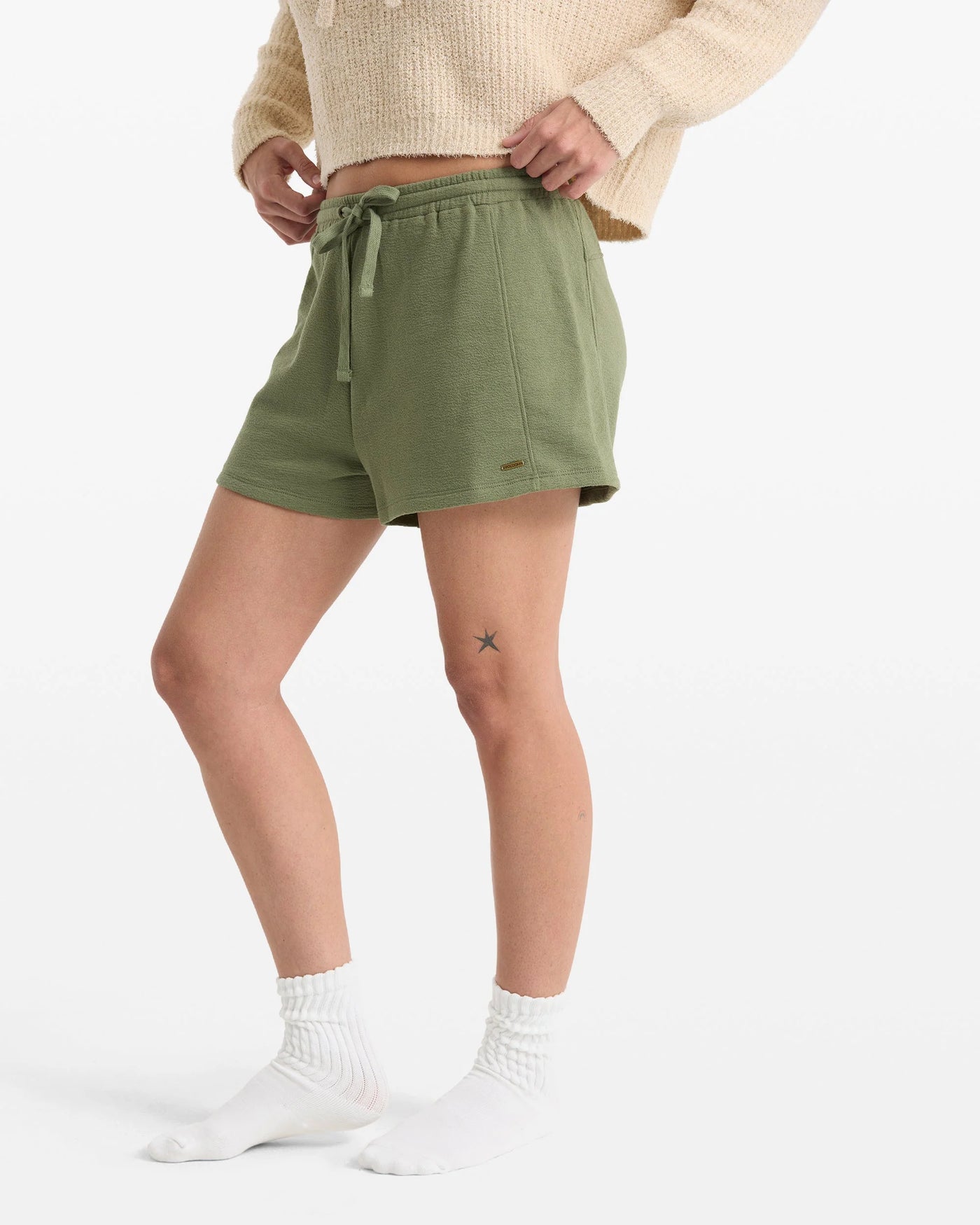 Volcom Girls Lived in Fleece Short - Moss Stone