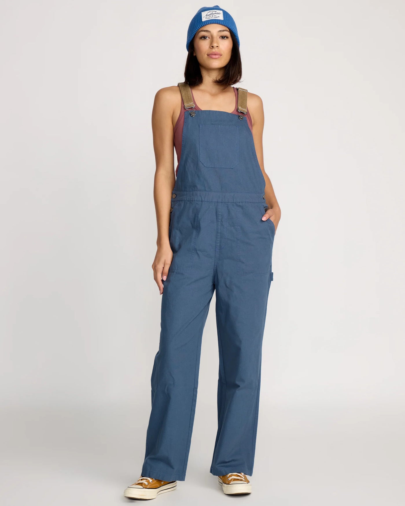 Volcom W Full Cut Overalls - Harbor Blue