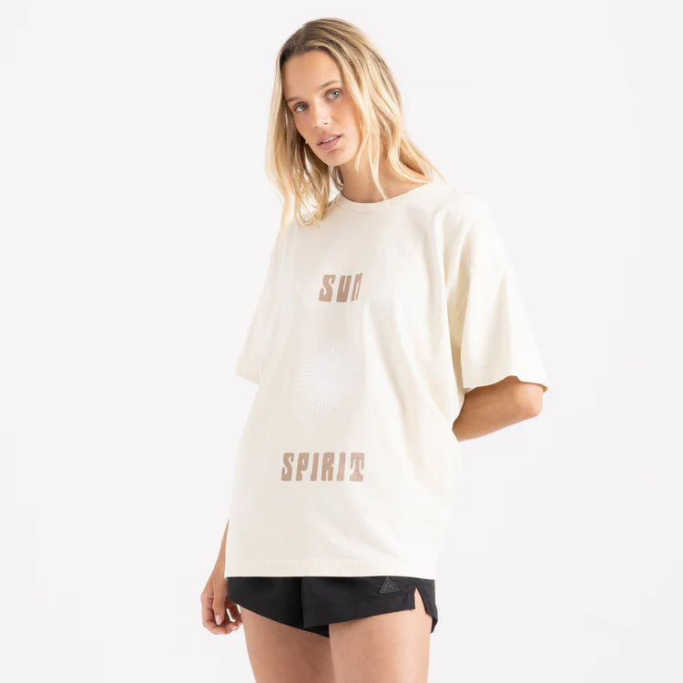 Roark Sun Oversized Tee - Bone