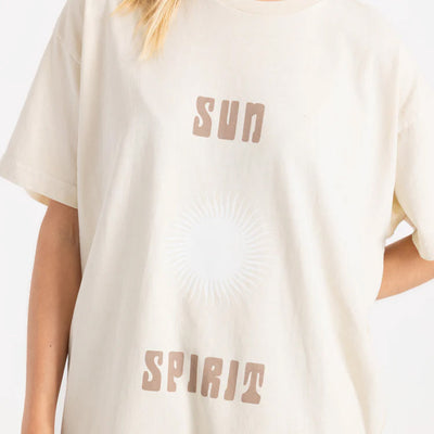 Roark Sun Oversized Tee - Bone