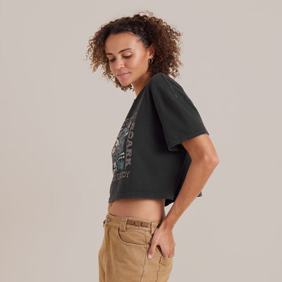 Roark W Enjoy Andes Cropped Boxy Tee - Black