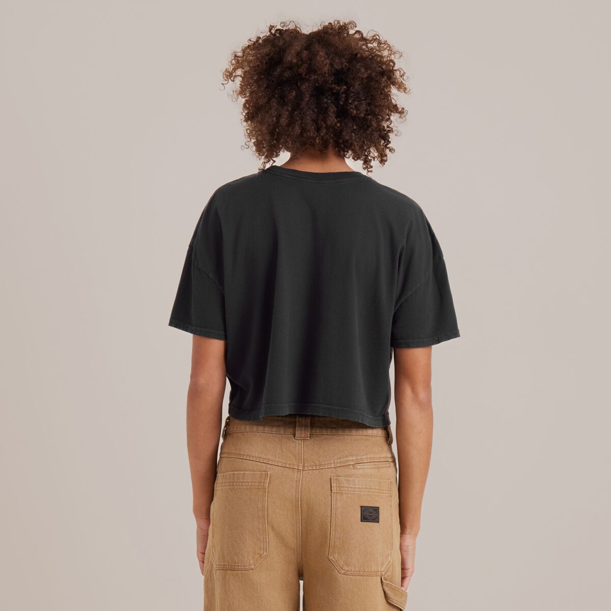 Roark W Enjoy Andes Cropped Boxy Tee - Black