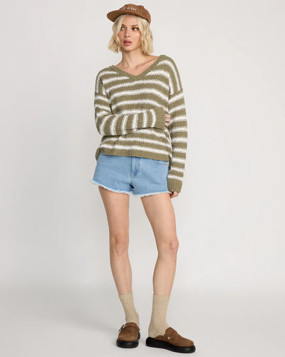 Volcom Girls Sand Groupie Sweater - Light Army