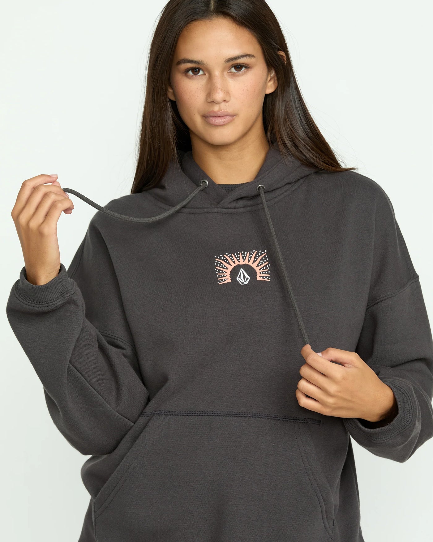 Volcom Girls Stone Art Up Hoodie - Bone