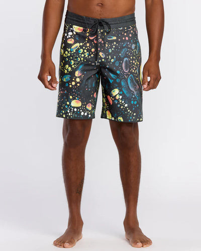 Volcom Excite Stoney Scallop 19" Black Boardshorts