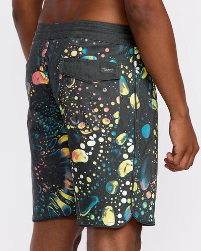 Volcom Excite Stoney Scallop 19" Black Boardshorts
