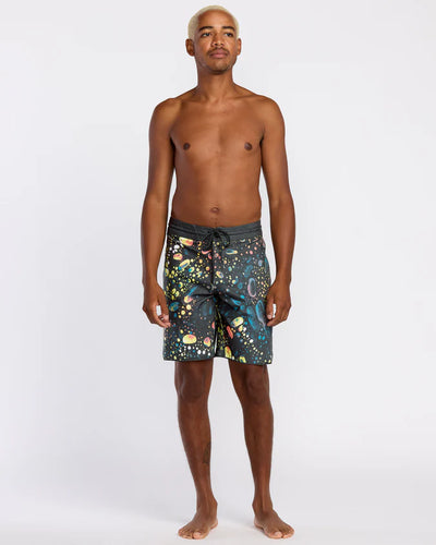 Volcom Excite Stoney Scallop 19" Black Boardshorts