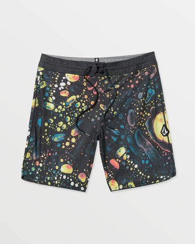 Volcom Excite Stoney Scallop 19" Black Boardshorts