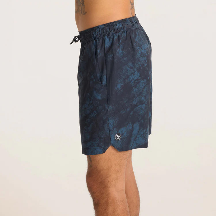 Roark Serrano 7" Navy Tie Die Shorts