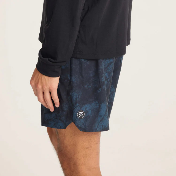 Roark Serrano 7" Navy Tie Die Shorts