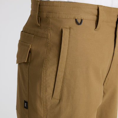 Roark Layover Pro Traveler Short - Dark Khaki