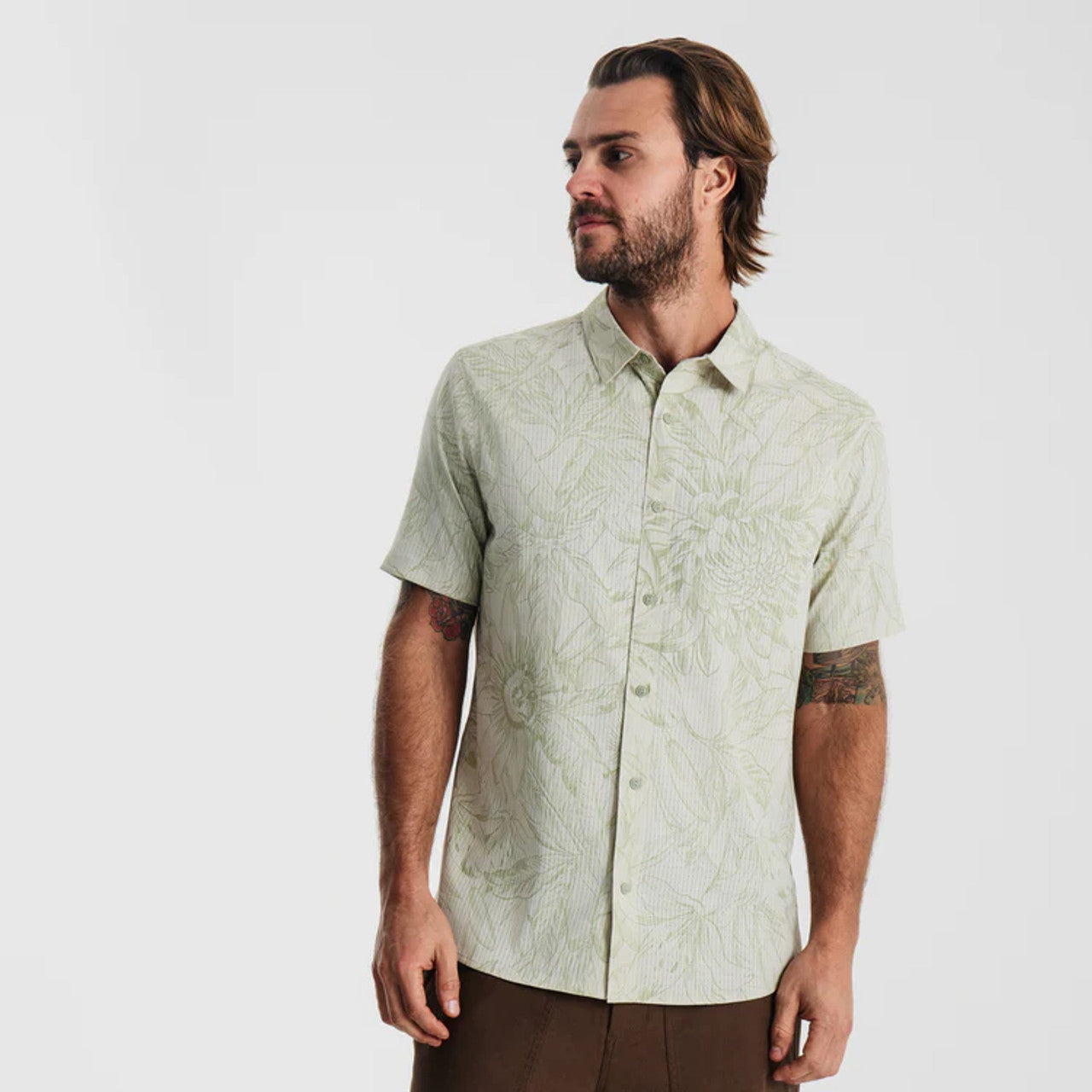 Roark Bless Up Chapparal Sketch Floral S/S Button Down