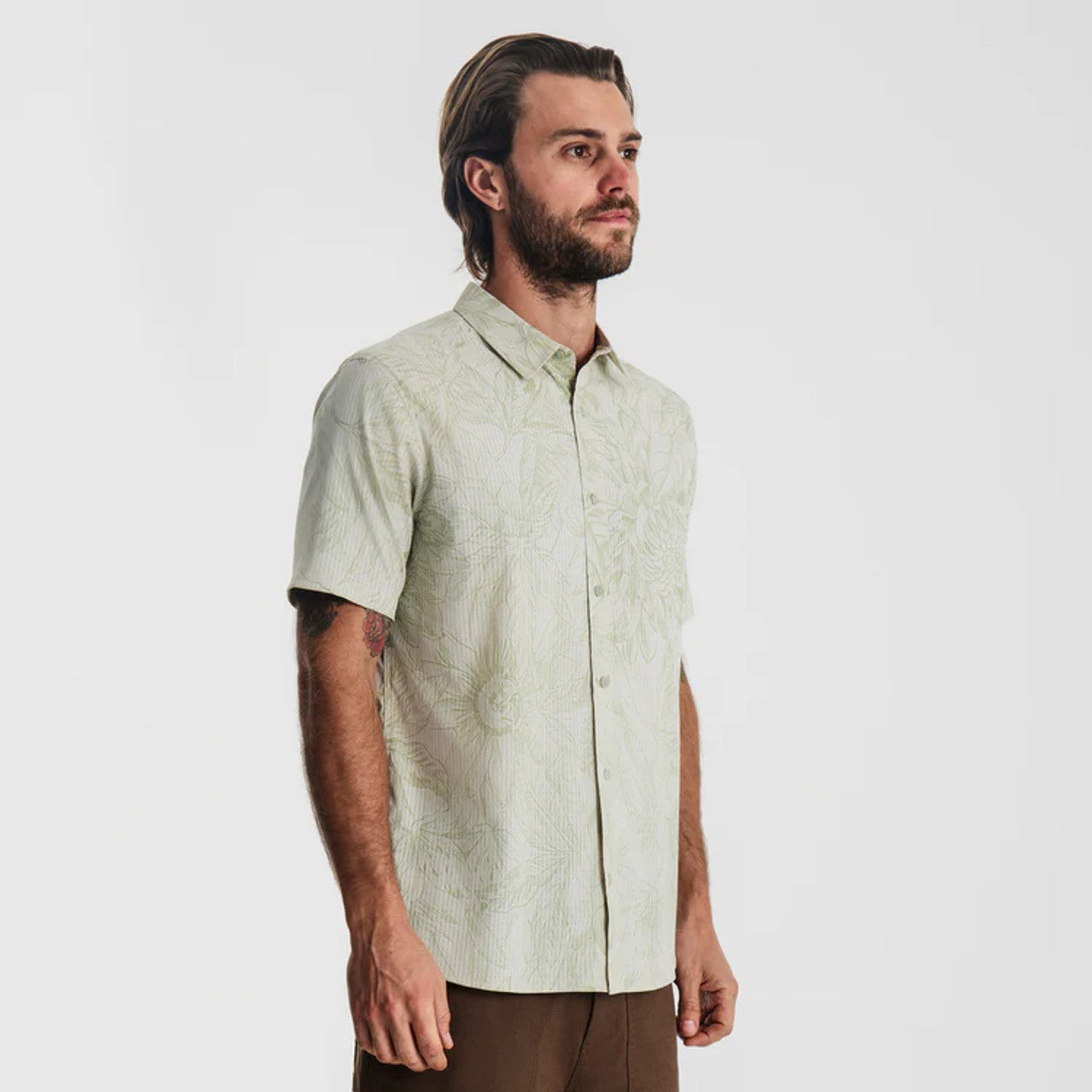 Roark Bless Up Chapparal Sketch Floral S/S Button Down