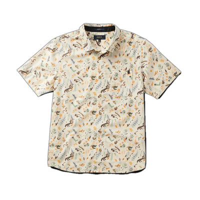 Roark Journey Woven Bendik Almond Past S/S Shirt