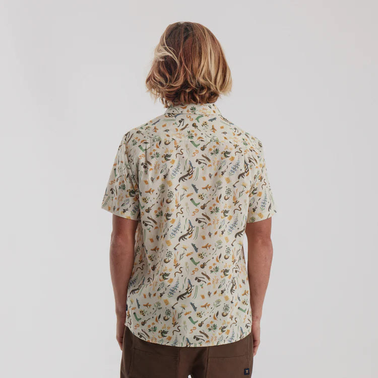 Roark Journey Woven Bendik Almond Past S/S Shirt