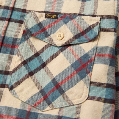 Seager Calico Flannel Cream - Plaid