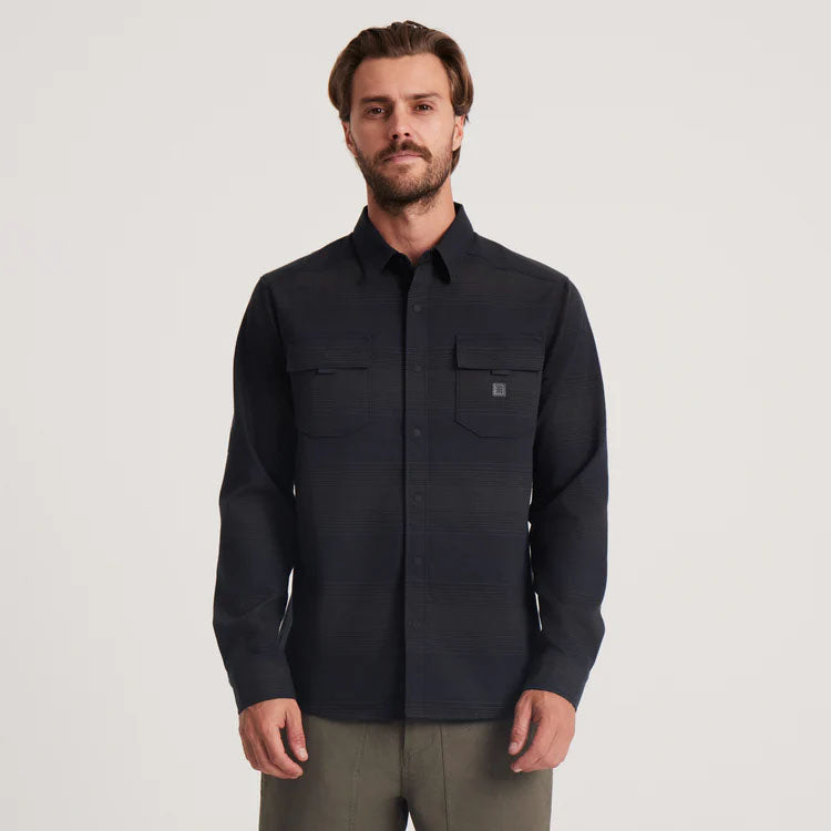 Roark Diablo Flannel - Dark Navy Stripes