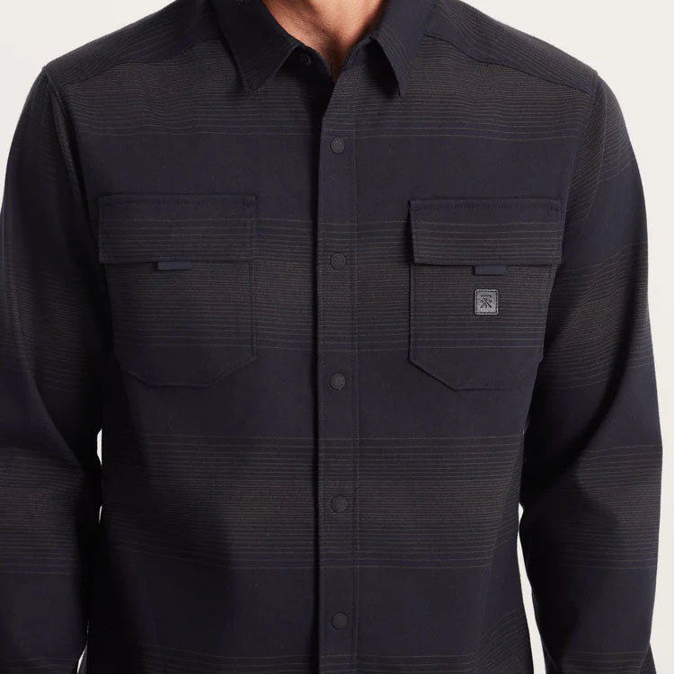 Roark Diablo Flannel - Dark Navy Stripes