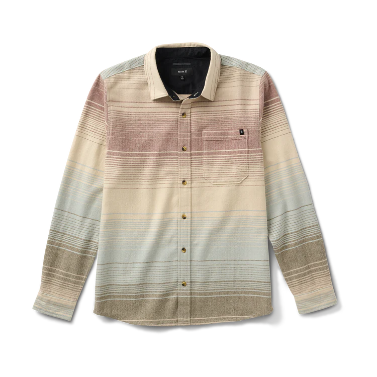 Roark Crossroads Flannel - Fossil Stripe