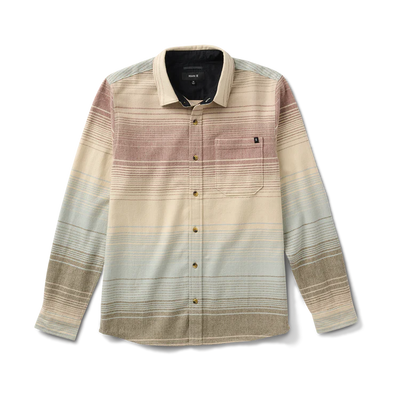 Roark Crossroads Flannel - Fossil Stripe