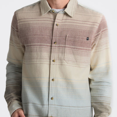 Roark Crossroads Flannel - Fossil Stripe