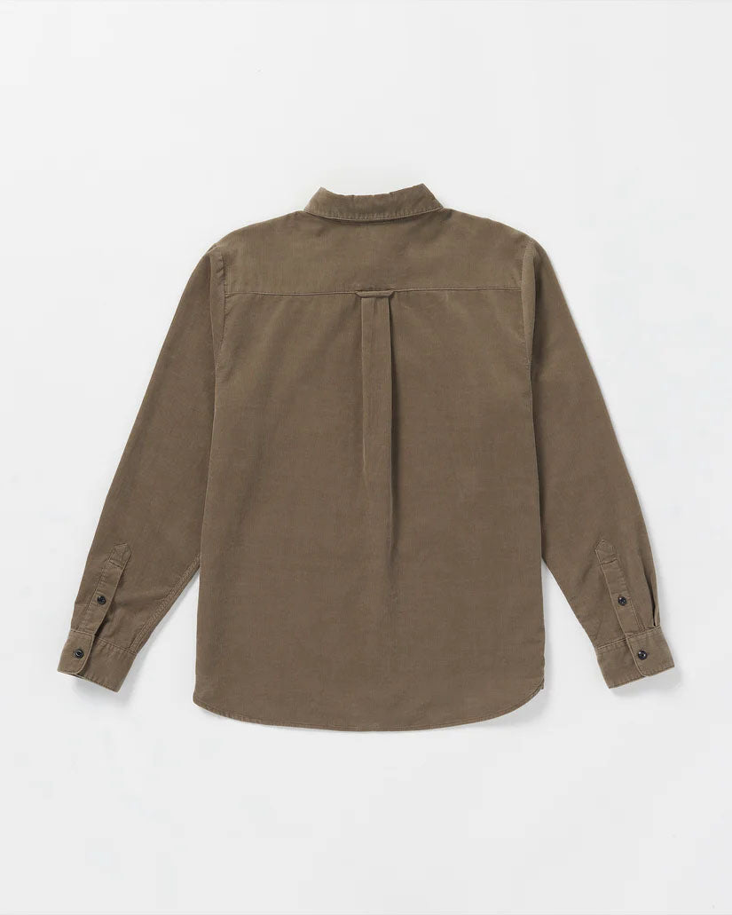 Volcom Zander Long Sleeve Corduroy Shirt - Teak